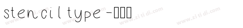 stencil type字体转换